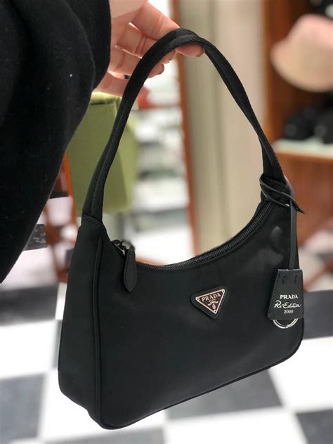 prada small black handbag|Prada re nylon mini bag.